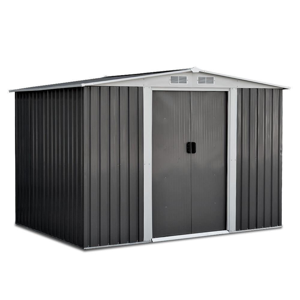 Giantz 2.58x2.07M Metal Garden Shed Outdoor Storage Grey