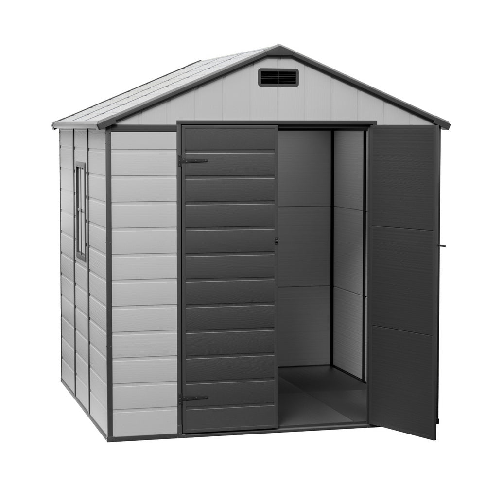 Giantz 2.15x2.14M Outdoor Garden Shed Storage Workshop Grey/Black