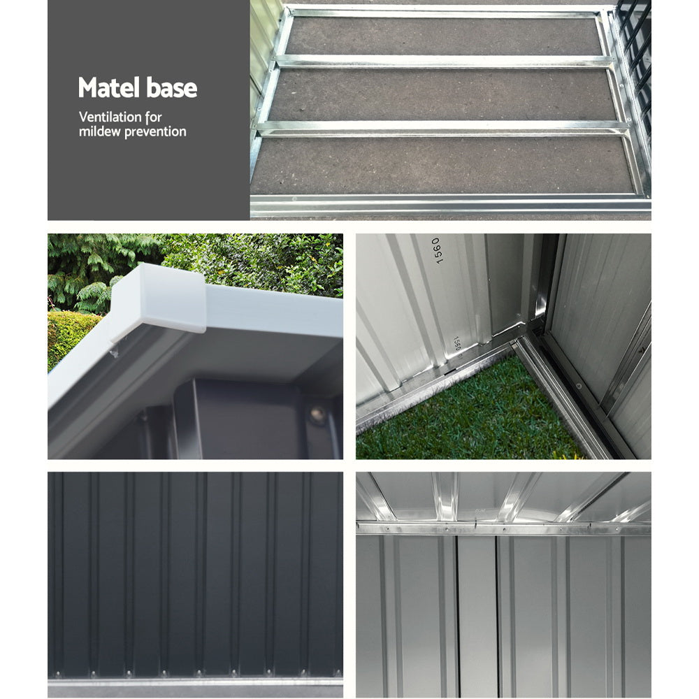 Giantz 2.49x1.04M Steel Garden Shed Anthracite Outdoor Tool Storage
