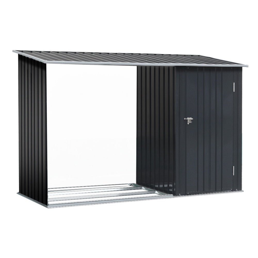 Giantz 2.49x1.04M Steel Garden Shed Anthracite Outdoor Tool Storage