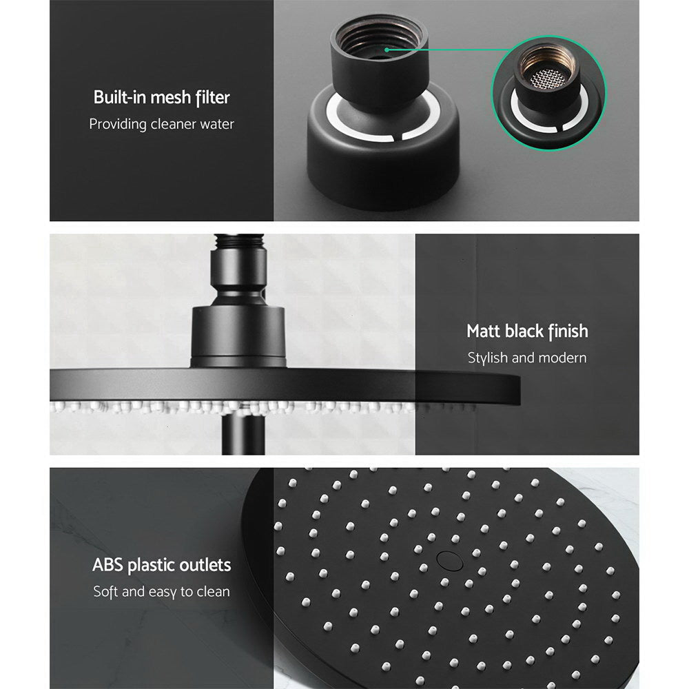 Cefito 9" Rain Shower Head Set High Pressure Black