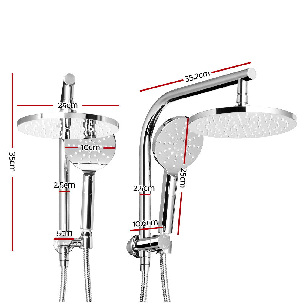 Cefito 9" Rain Shower Head Set High Pressure Chrome Round