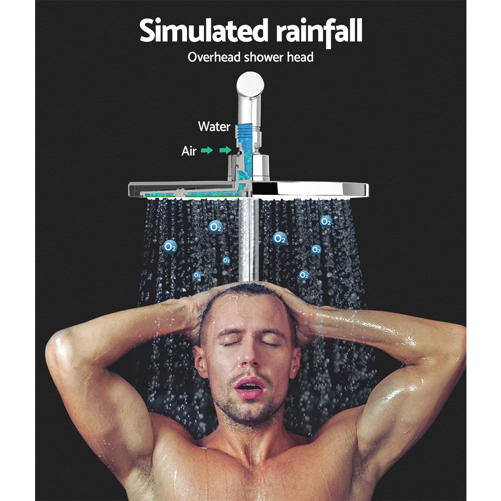 Cefito 9" Rain Shower Head Set High Pressure Chrome Round