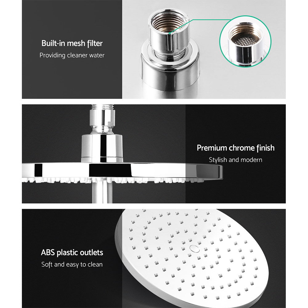 Cefito 9" Rain Shower Head Set High Pressure Chrome Round