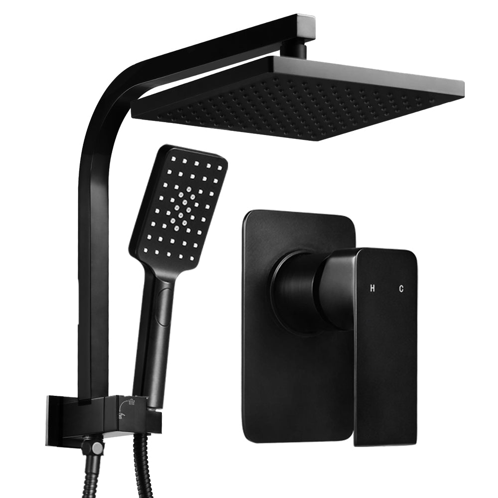 Cefito Rain Shower Head Set with Handheld and Mixer Tap Black