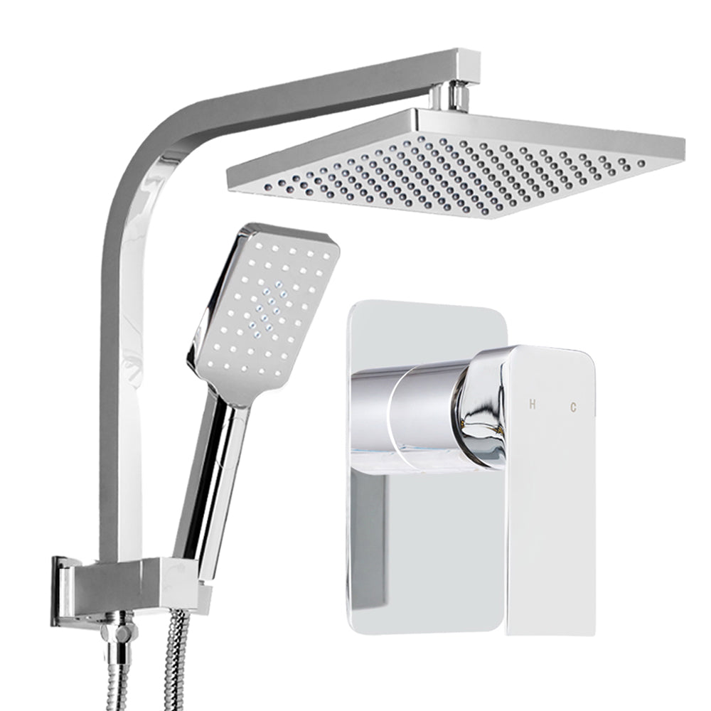 Cefito 8'' Rain Shower Head Set with Handheld and Mixer Tap Chrome