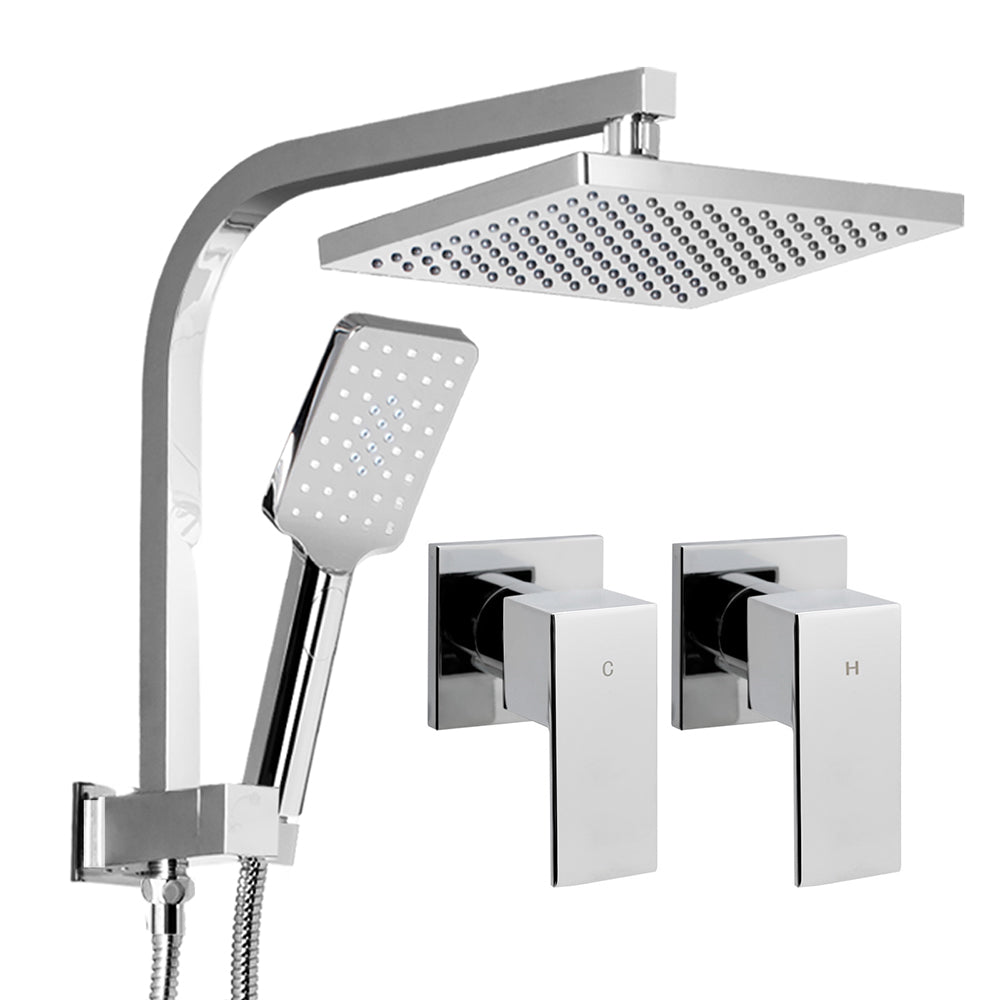 Cefito 8'' Rain Shower Head Set with Handheld Shower and Tap Chrome