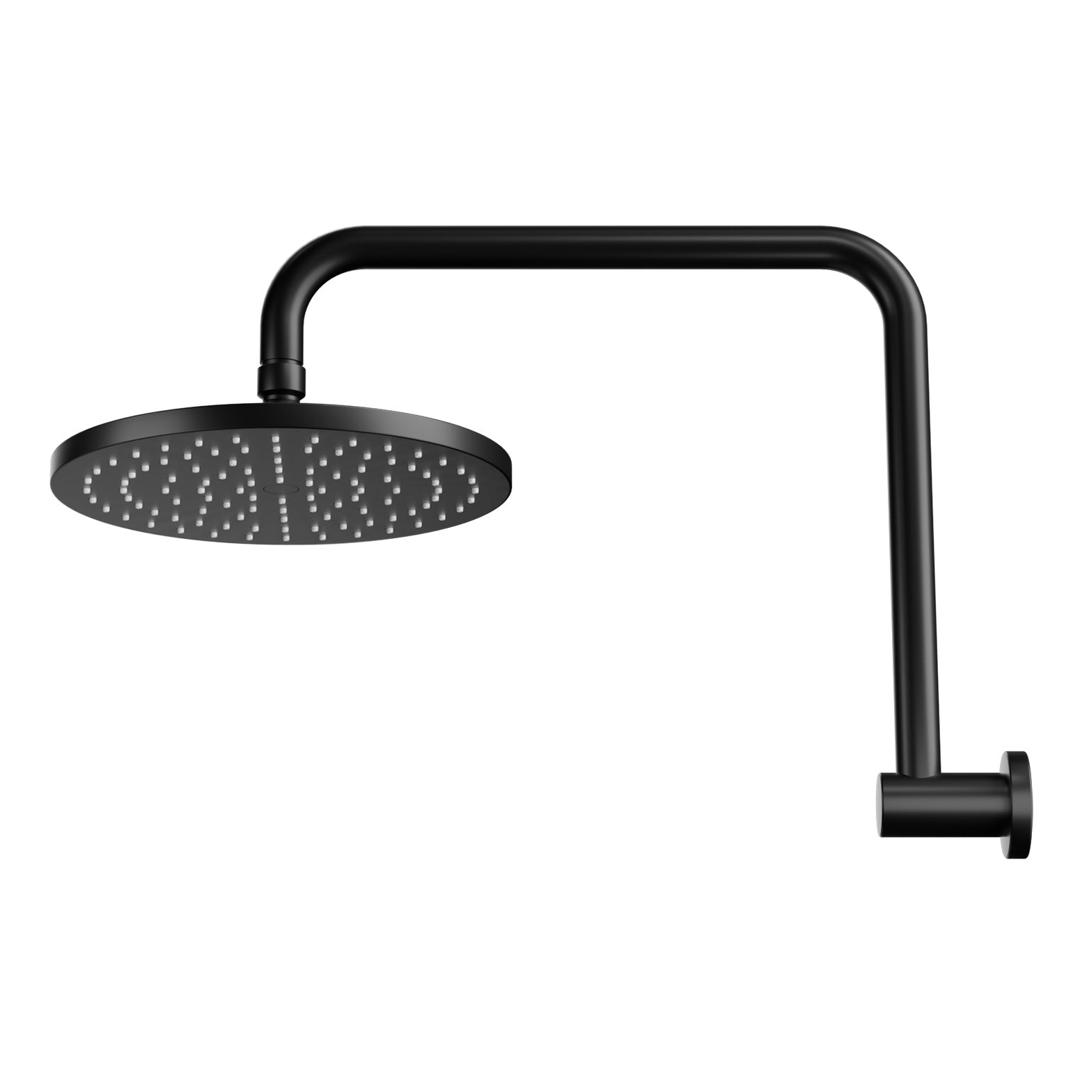 9" Rain Shower Head High-Pressure Swivel Black