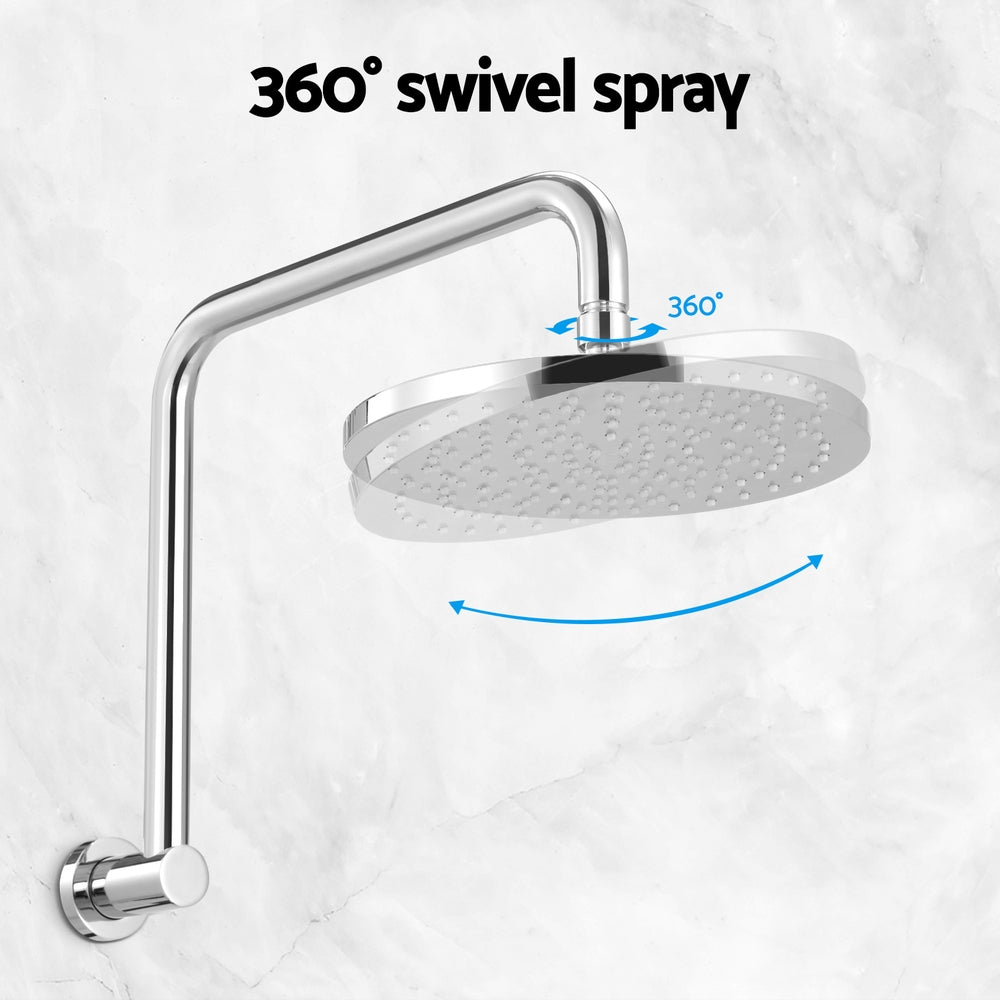Rain 9" Shower Head High-Pressure Swivel Chrome