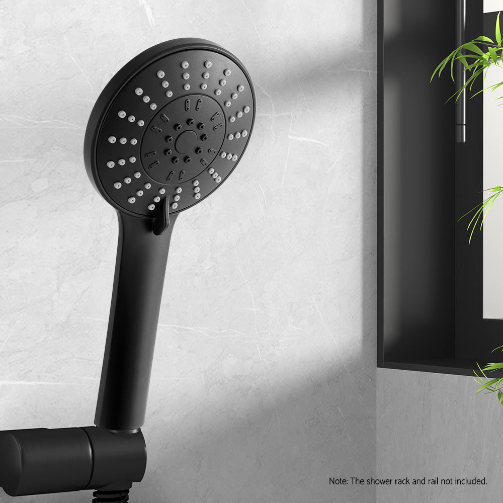4.5" High Pressure Handheld Shower Head 5 Modes Matte Black