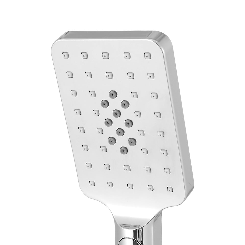Square 3.1" Handheld Shower Head High Pressure 3 Spray Modes Chrome