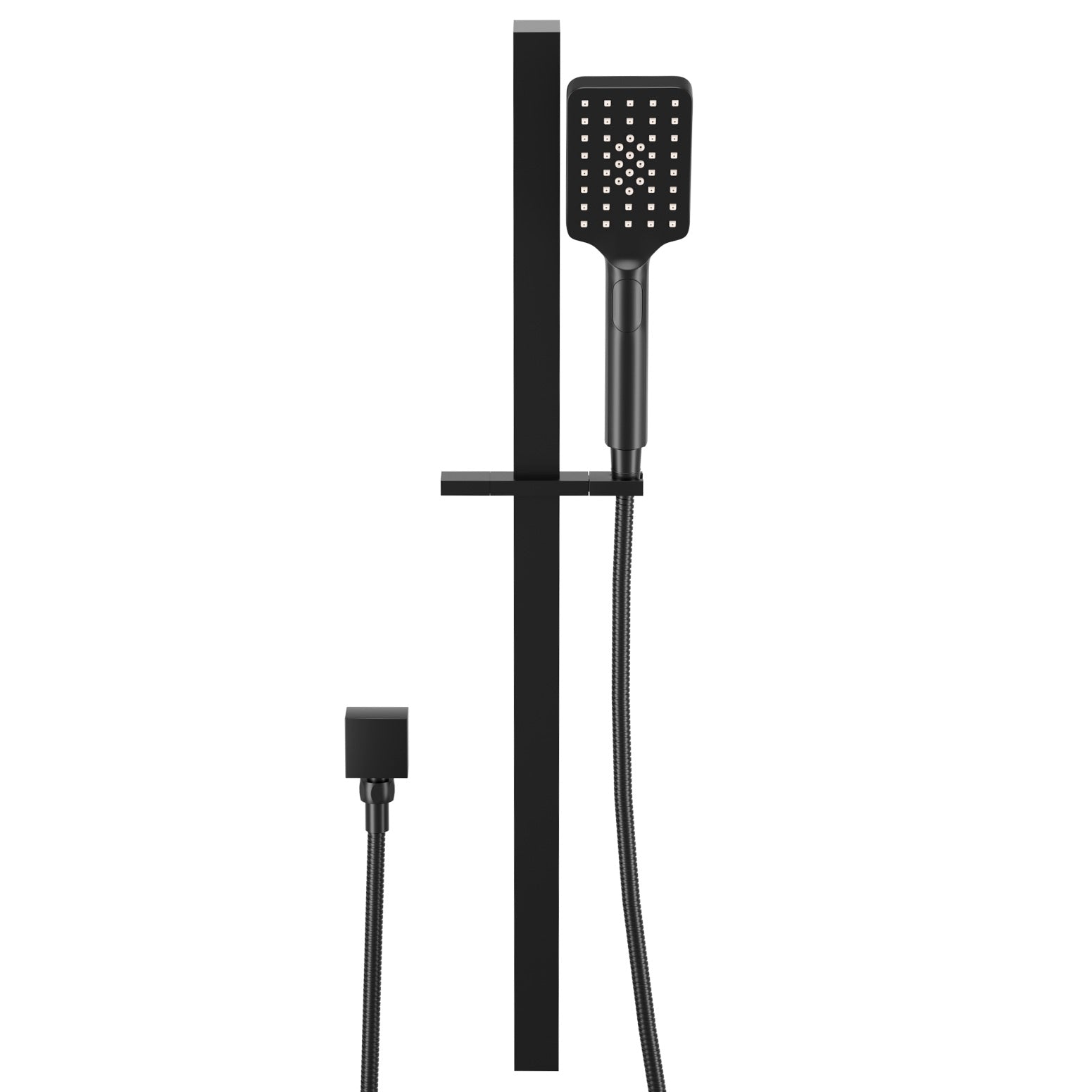 High Pressure 3.1" Handheld Shower Head Set Black