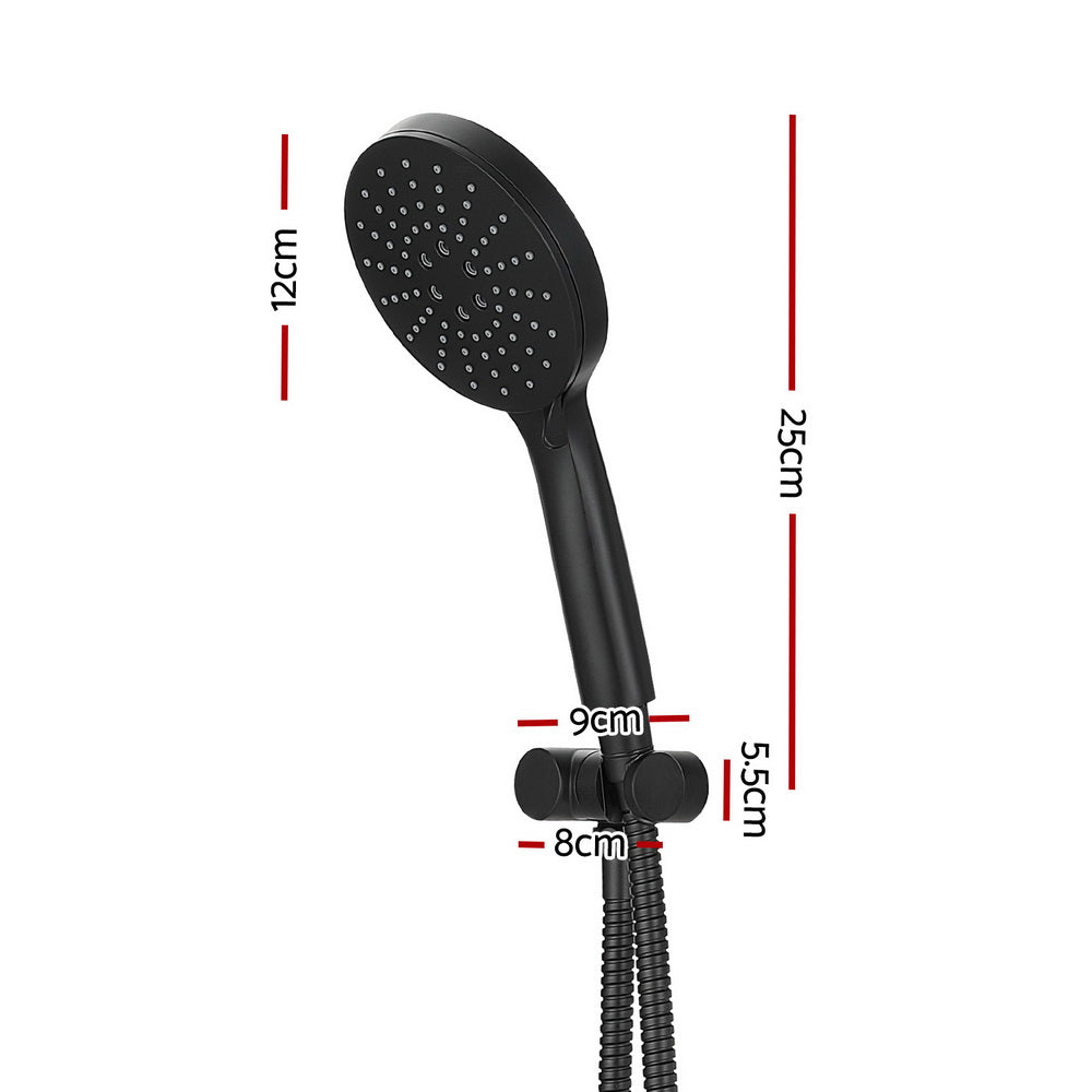4.7" High Pressure Handheld Shower Head Set Matte Black