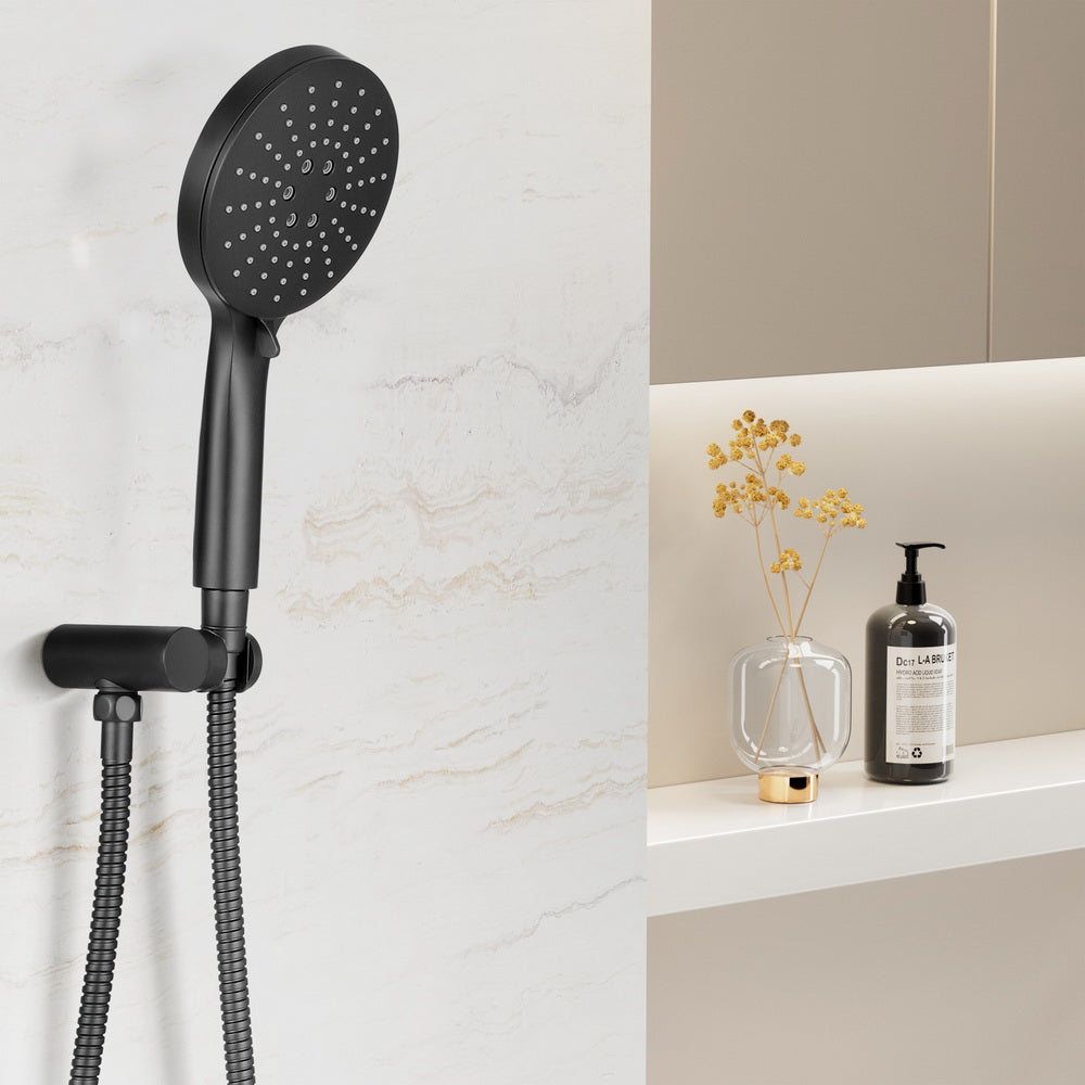 4.7" High Pressure Handheld Shower Head Set Matte Black