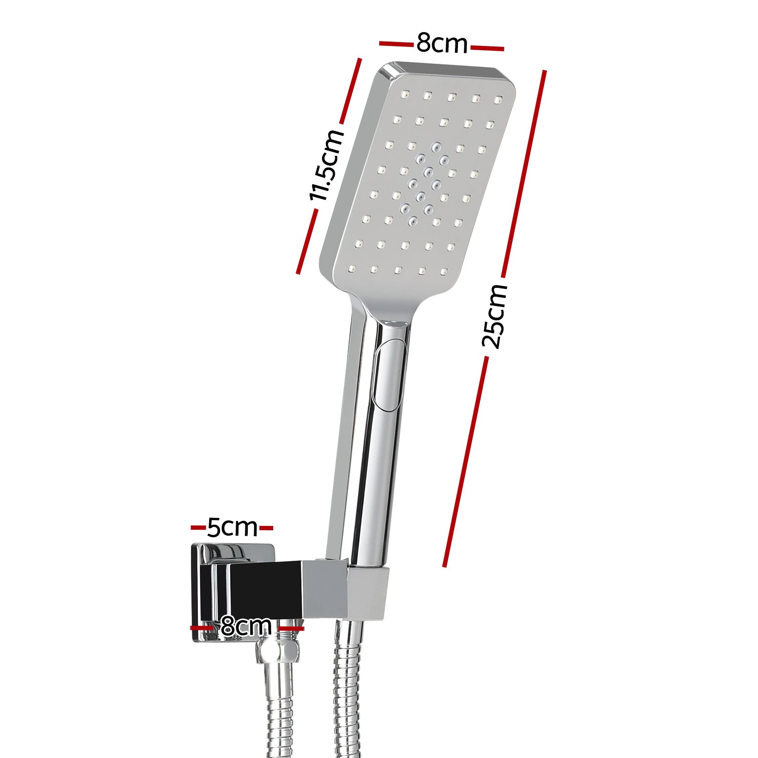 High Pressure Handheld Shower Head 3.1" Silver