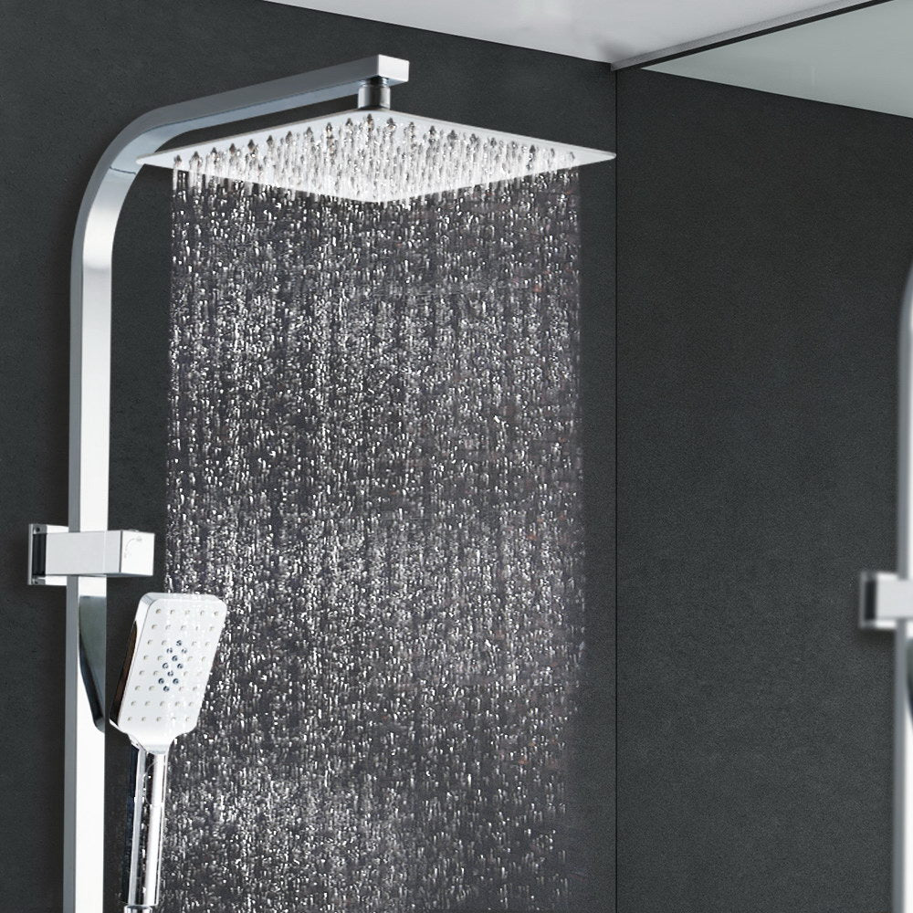 Cefito 10" Rain Shower Head Set High Pressure Chrome Square