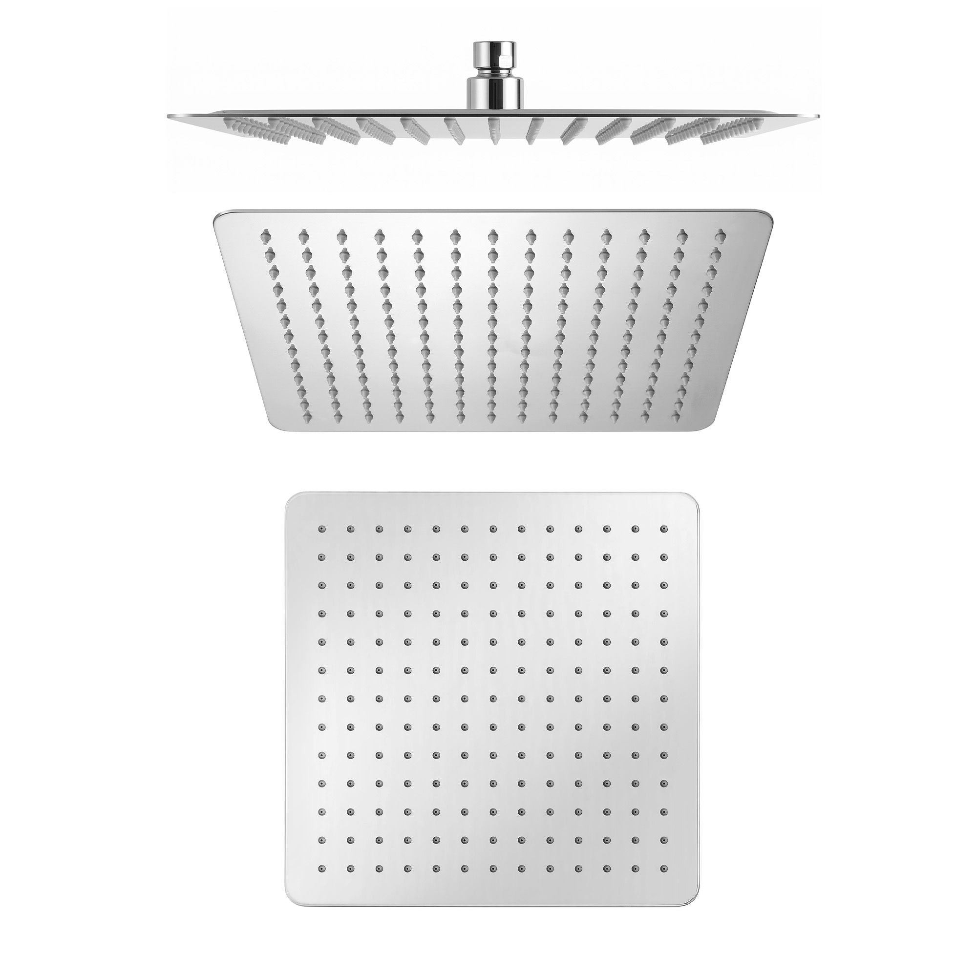 Cefito 12" Extra Large Rain Shower Head, Air-in Tech for Low Water Pressure, Anti-Clog Silicone Jets for Hard Water Scale, 360° Swivel, DIY Renters Install, 304 Stainless Steel