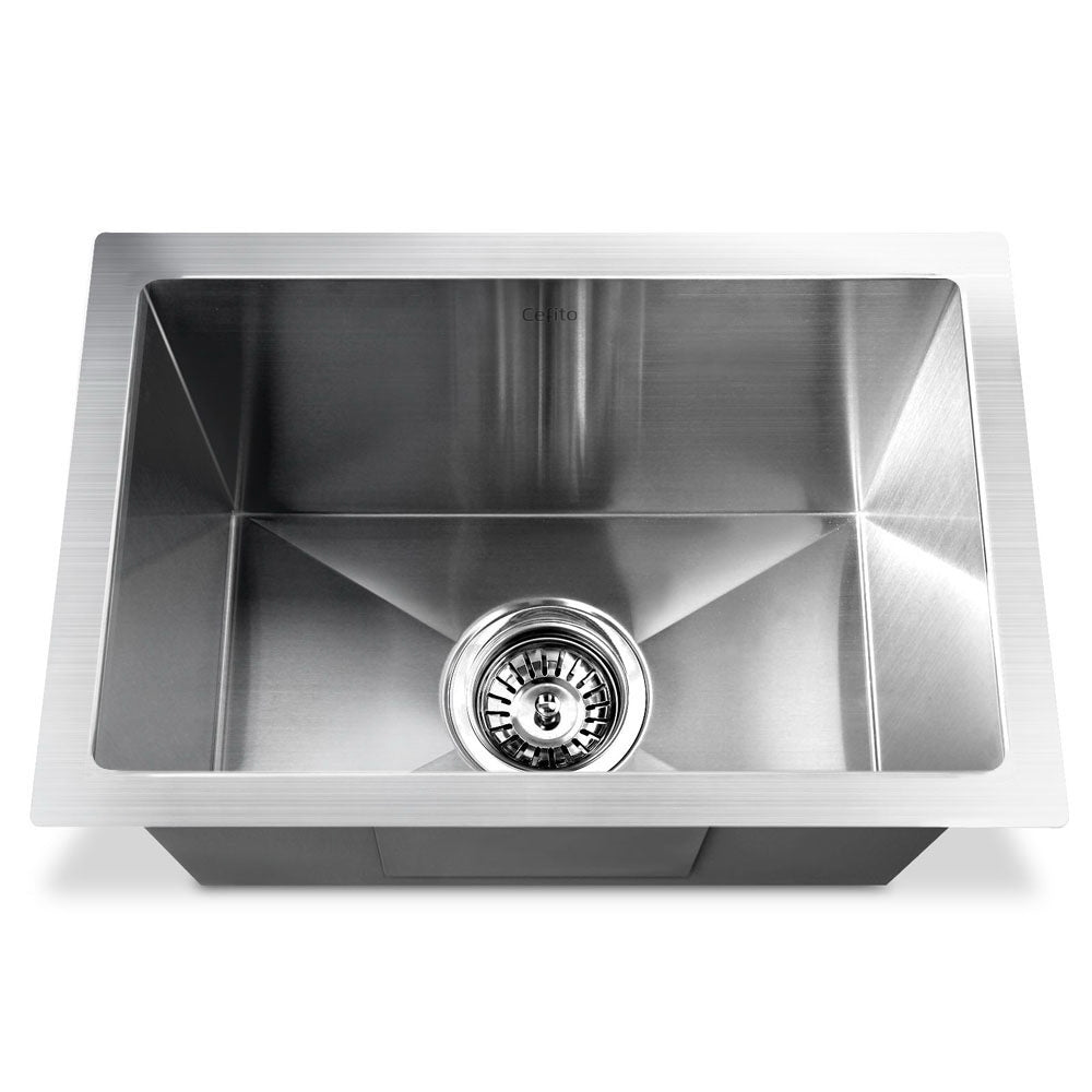 Cefito 45x30cm Single Bowl Kitchen Sink Stainless Steel Silver