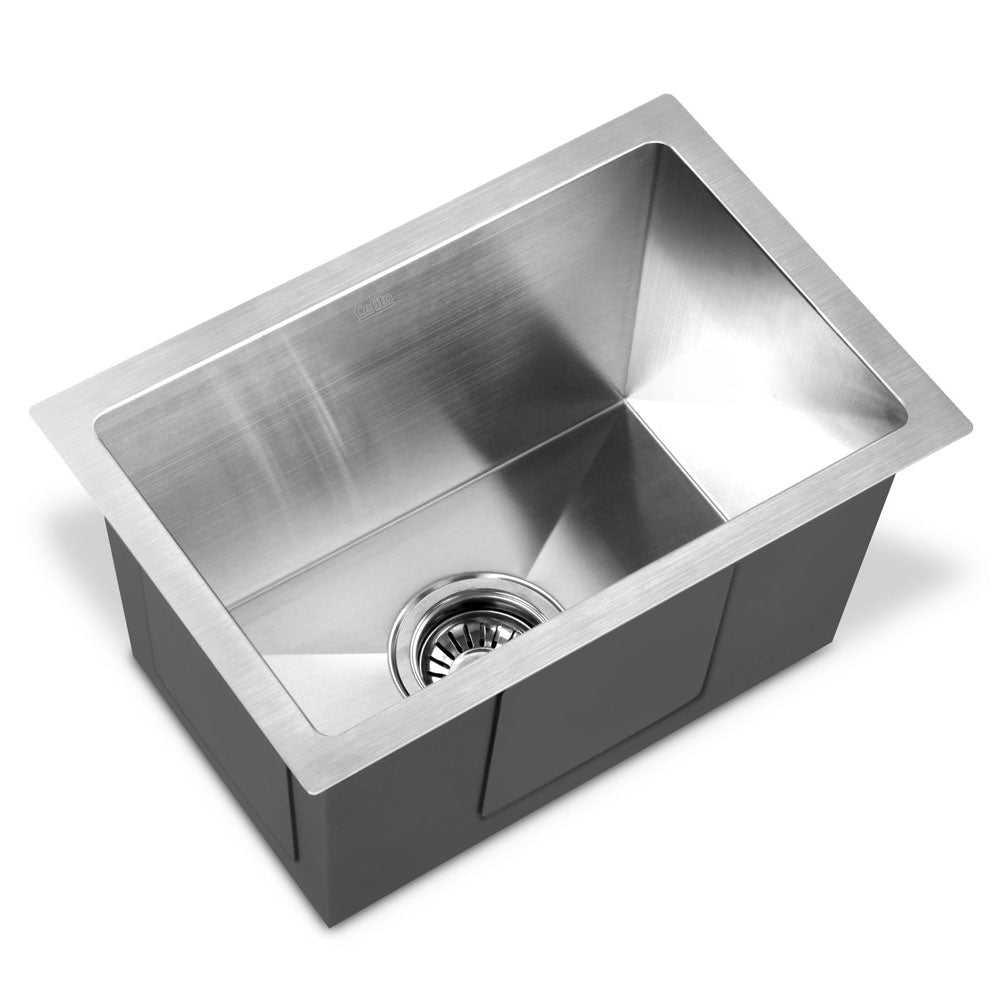 Cefito 45x30cm Single Bowl Kitchen Sink Stainless Steel Silver