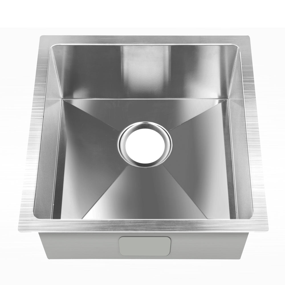 Cefito 51x45cm Single Bowl Kitchen Sink Stainless Steel Silver