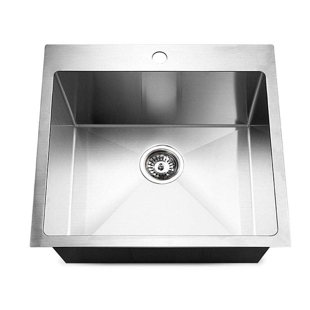 Cefito 53x50cm Single Bowl Kitchen Sink Stainless Steel Silver