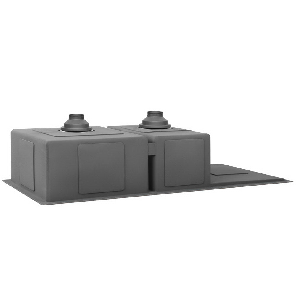 Cefito 100x45cm Double Bowl Kitchen Sink Stainless Steel Black
