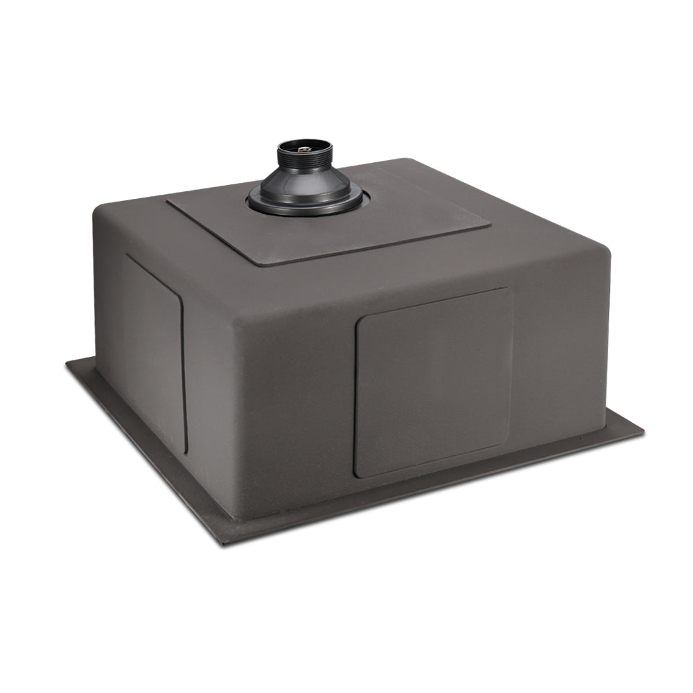 Cefito 51x45cm Single Bowl Kitchen Sink Stainless Steel Black