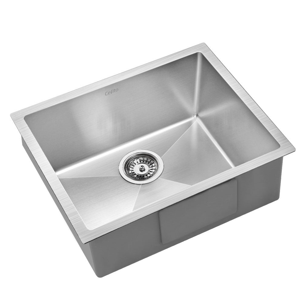 Cefito 54cm x 44cm Stainless Steel Kitchen Sink Black Under/Top/Flush Mount