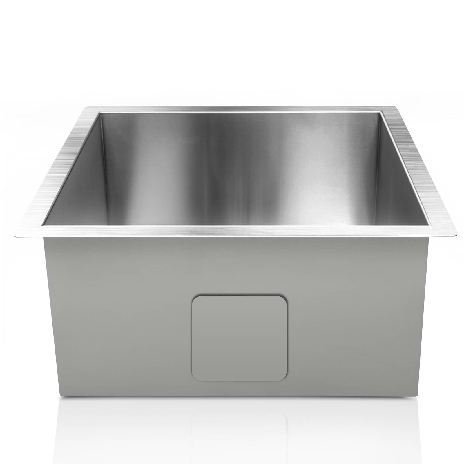 Cefito 36x36cm Single Bowl Kitchen Sink Stainless Steel Nano Silver