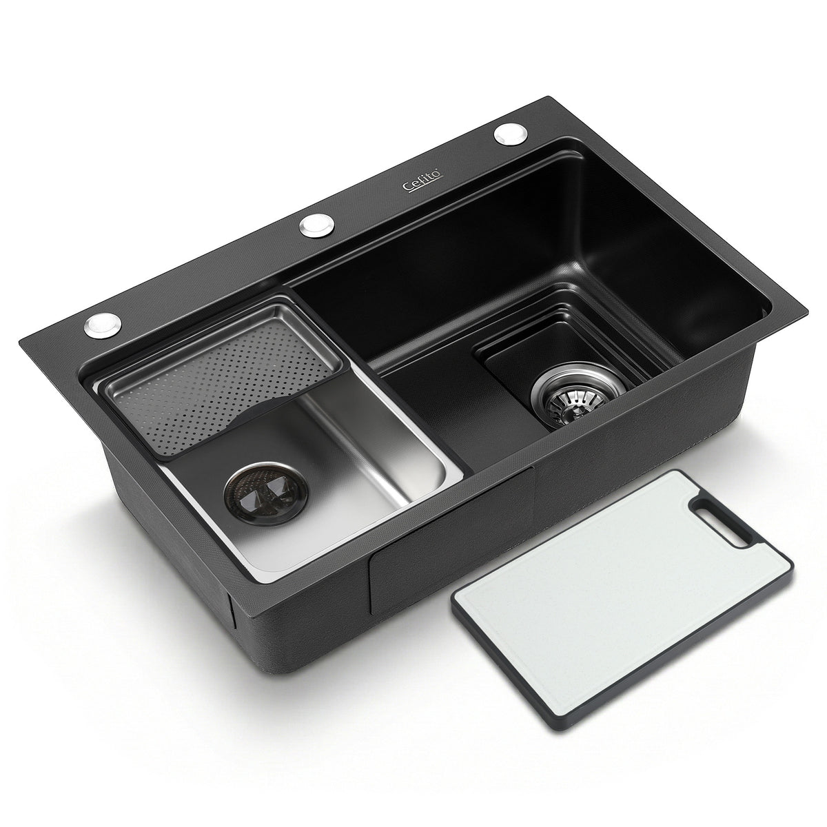 Cefito 304 Stainless Steel Kitchen Bar Sink Millet Grain 68cm