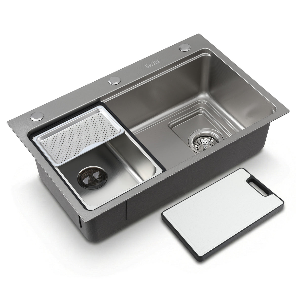 Cefito Kitchen Sink 304 Stainless Steel Bar Sink Millet Grain