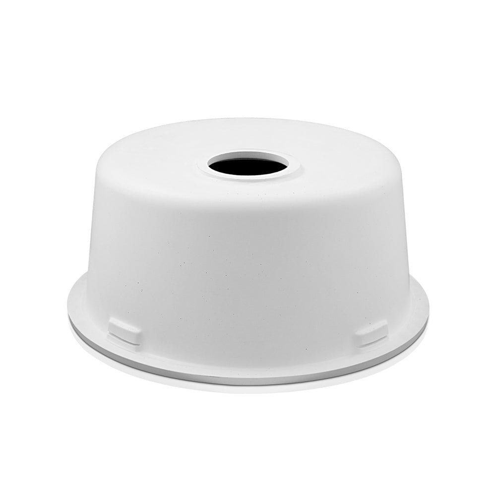 Cefito 430MM Round Granite Kitchen Sink Under/Topmount White