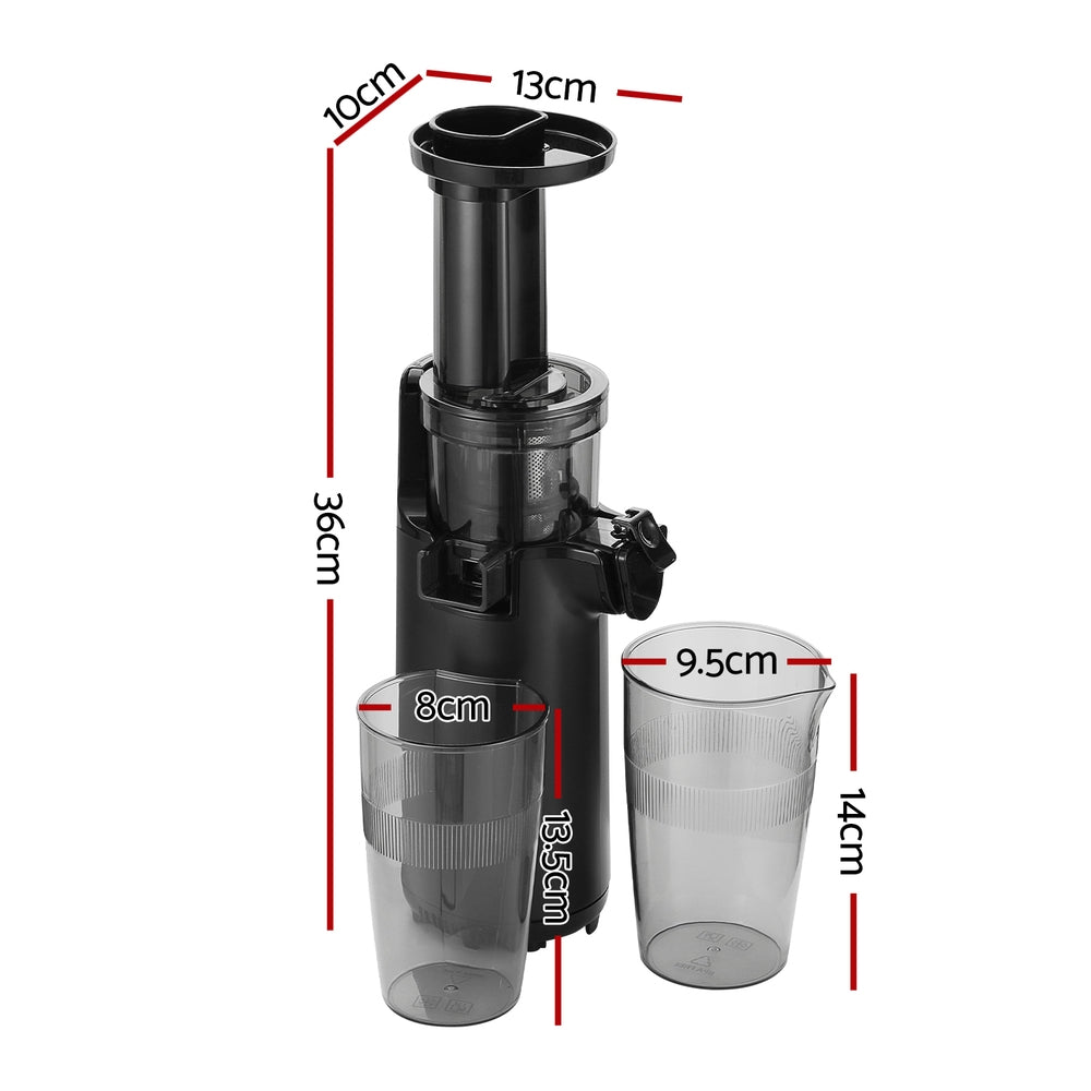 Devanti 130W Cold Press Slow Juicer Black