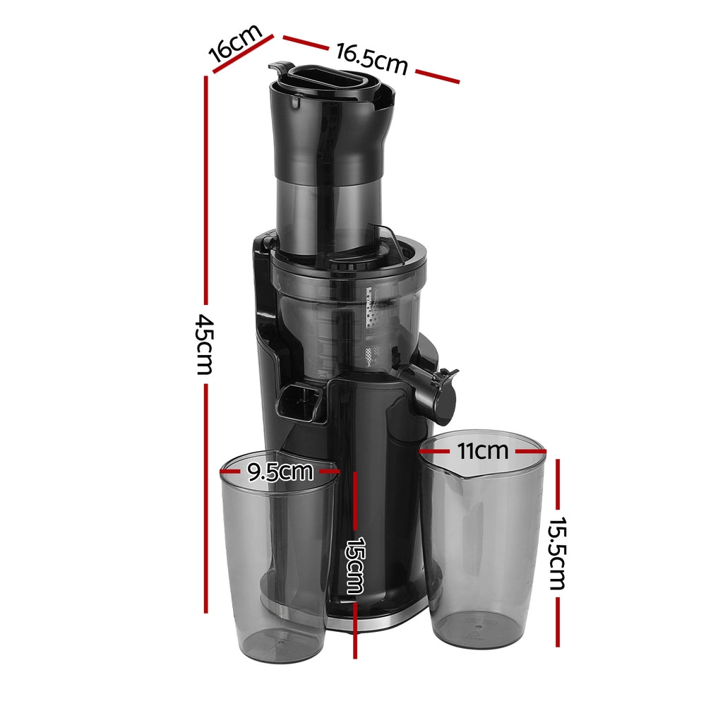 Devanti 200W Cold Press Slow Juicer Black
