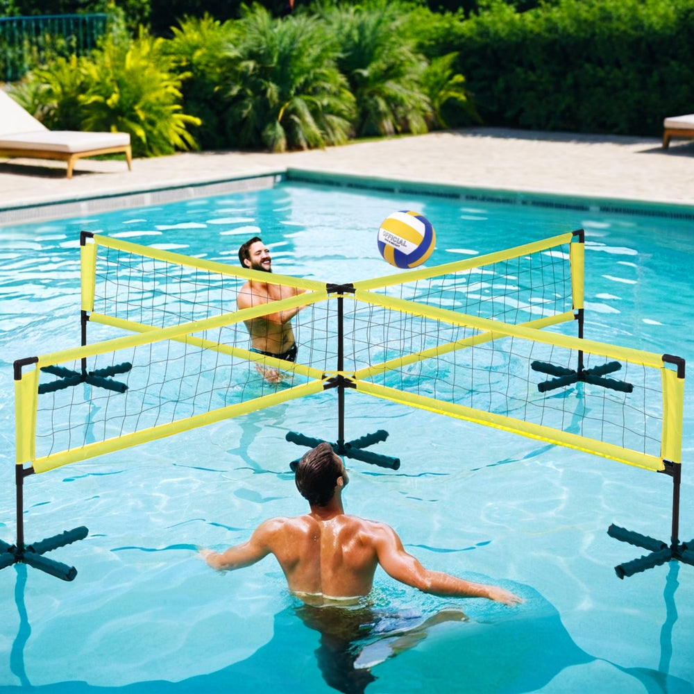 Everfit Portable Pool Volleyball Net Set 4 Anchor Bags