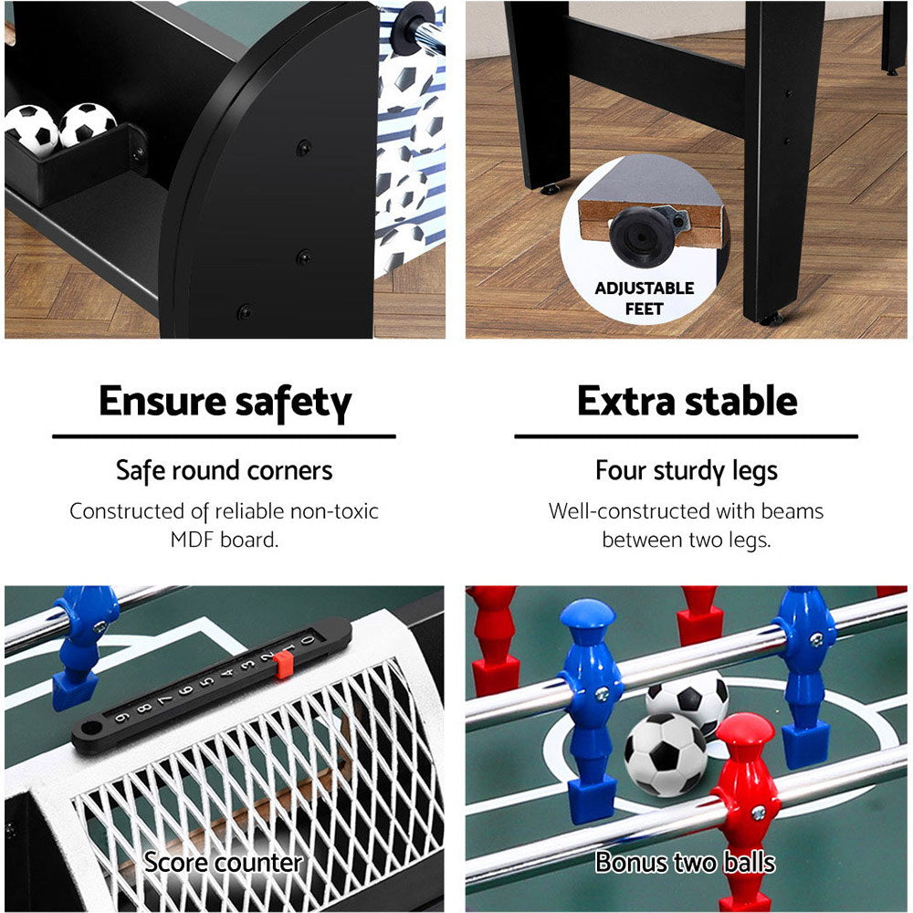 Blue 4FT Foosball Table Family Game MDF