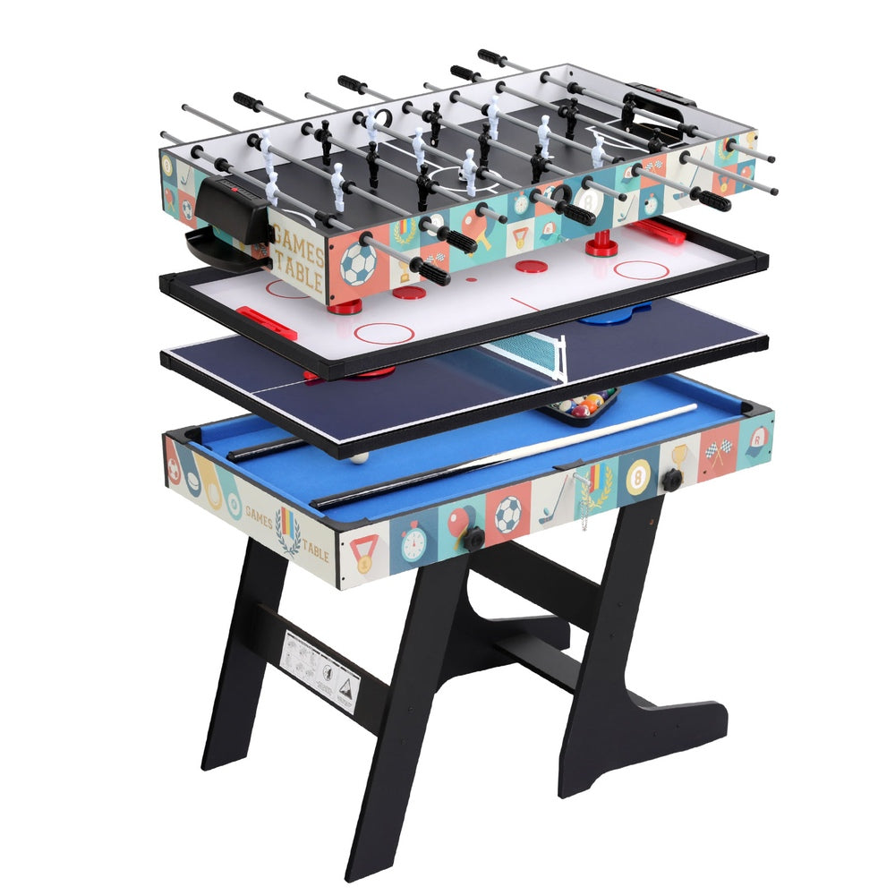 4-in-1 Foldable Games Table: Soccer, Table Tennis, Pool and Hockey