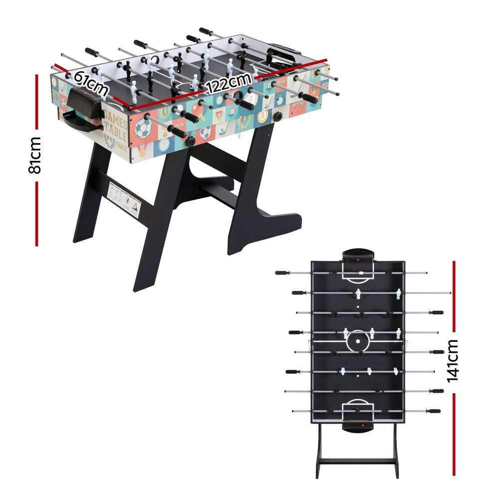 4-in-1 Foldable Multi-Game Table Soccer Tennis Pool Hockey
