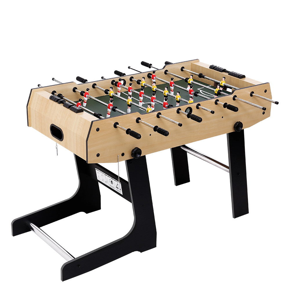 4FT Foldable Soccer Table Foosball Game MDF Family Playroom