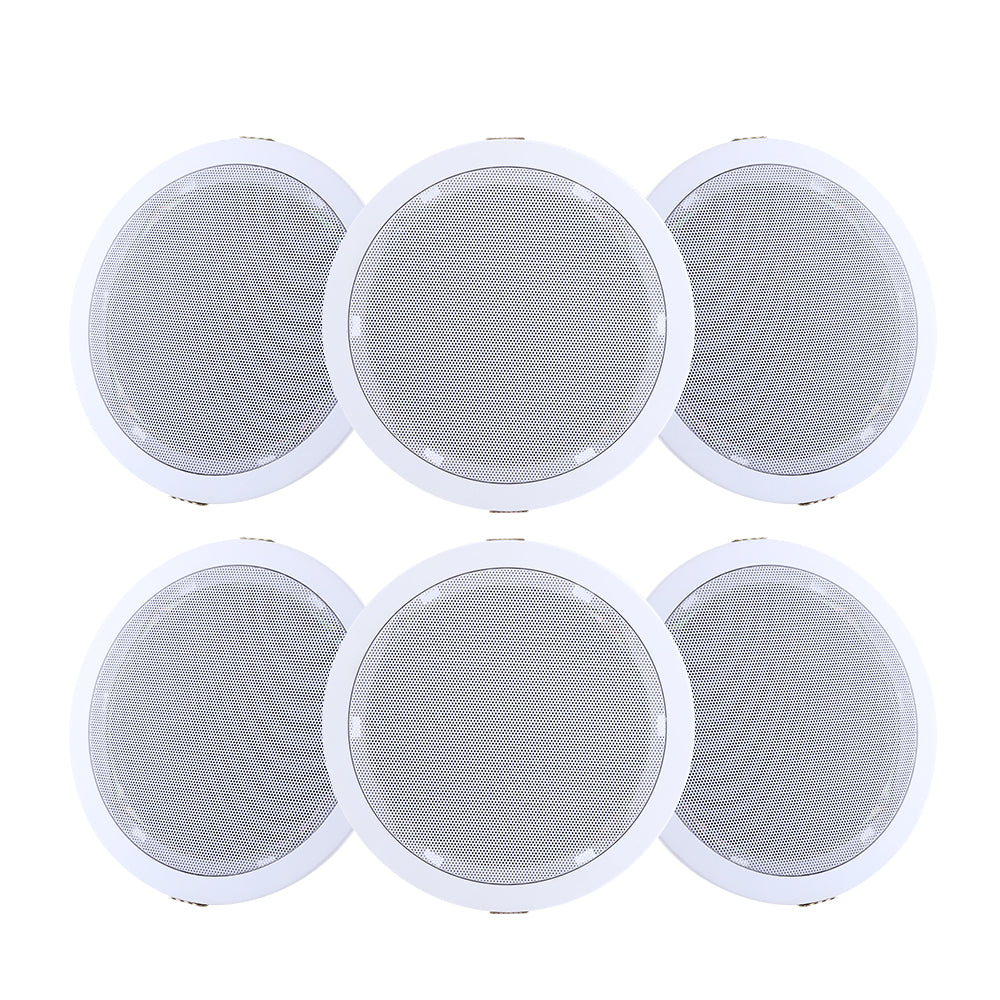 Giantz 6-Inch Ceiling Speakers Home Audio White 6-Pack