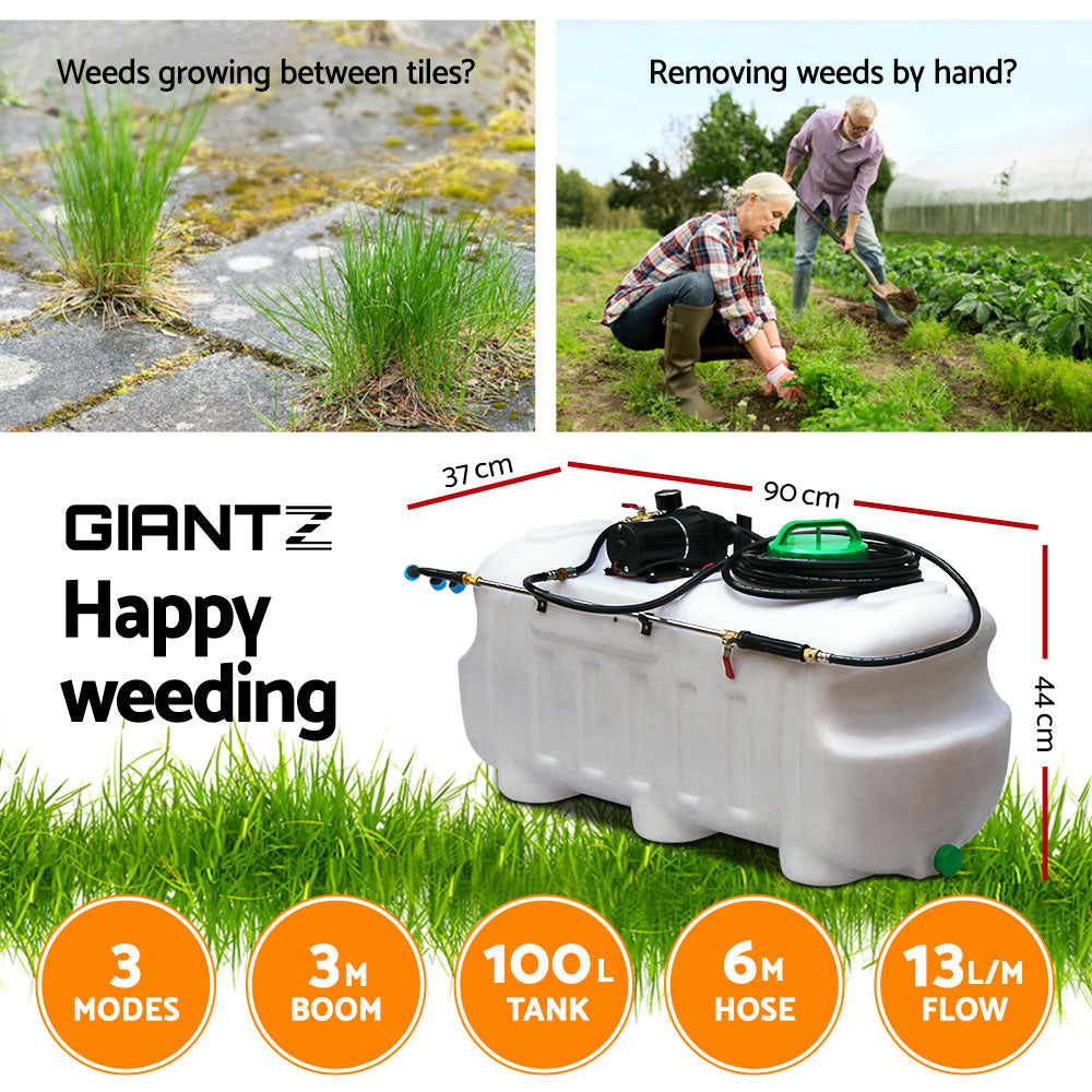Giantz 100L Weed Sprayer 3m Boom Garden Spray