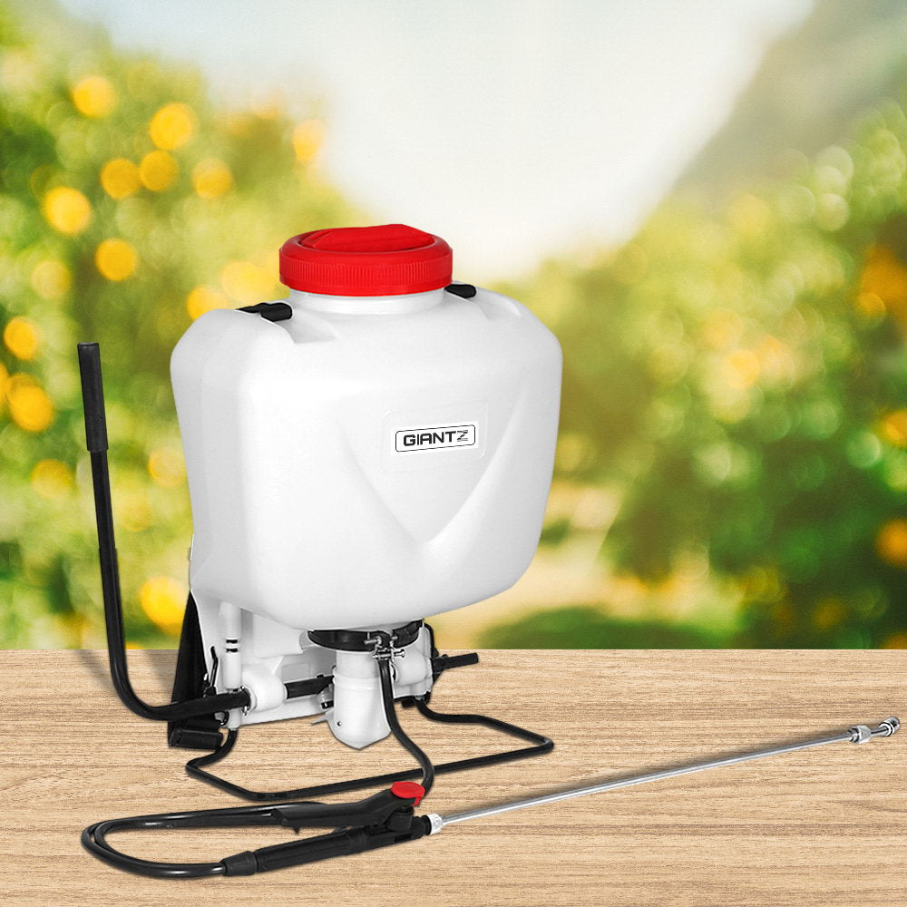 Giantz 15L Backpack Garden Sprayer White/Red