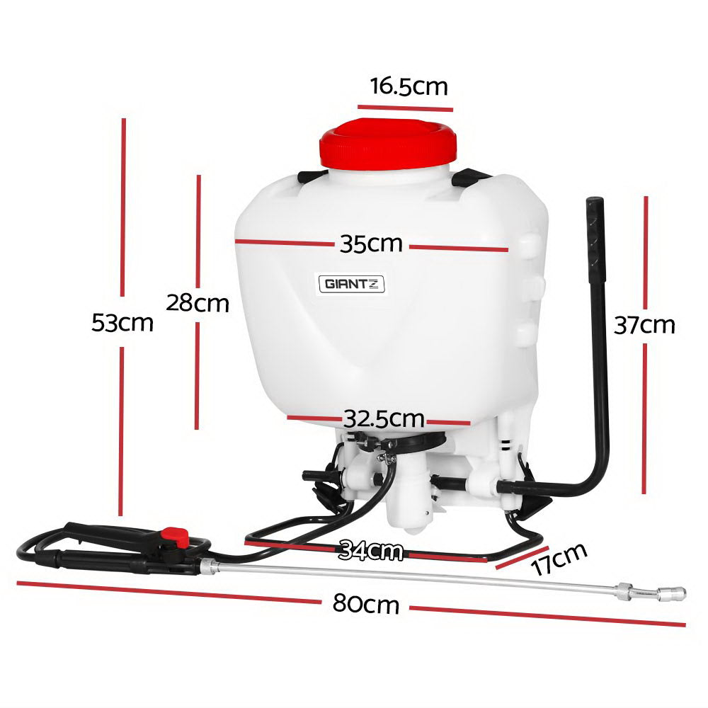 Giantz 15L Backpack Garden Sprayer White/Red