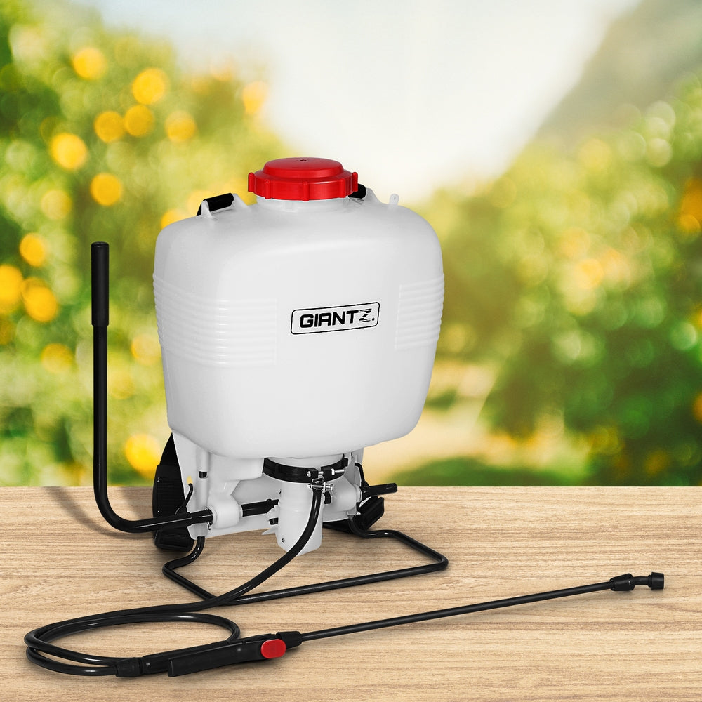 Giantz 15L Backpack Weed Sprayer Plastic White/Red