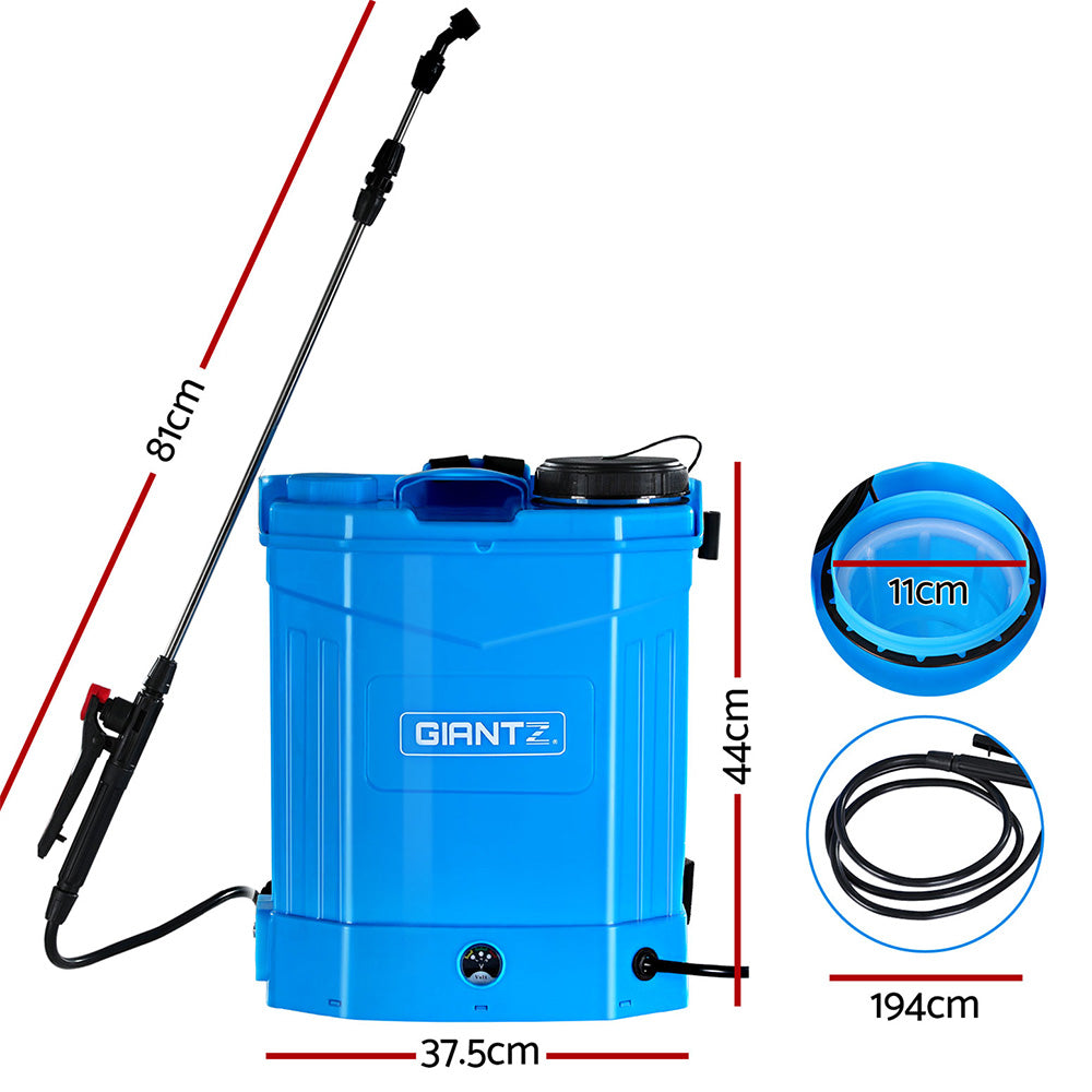 Giantz 16L Electric Backpack Weed Sprayer Blue