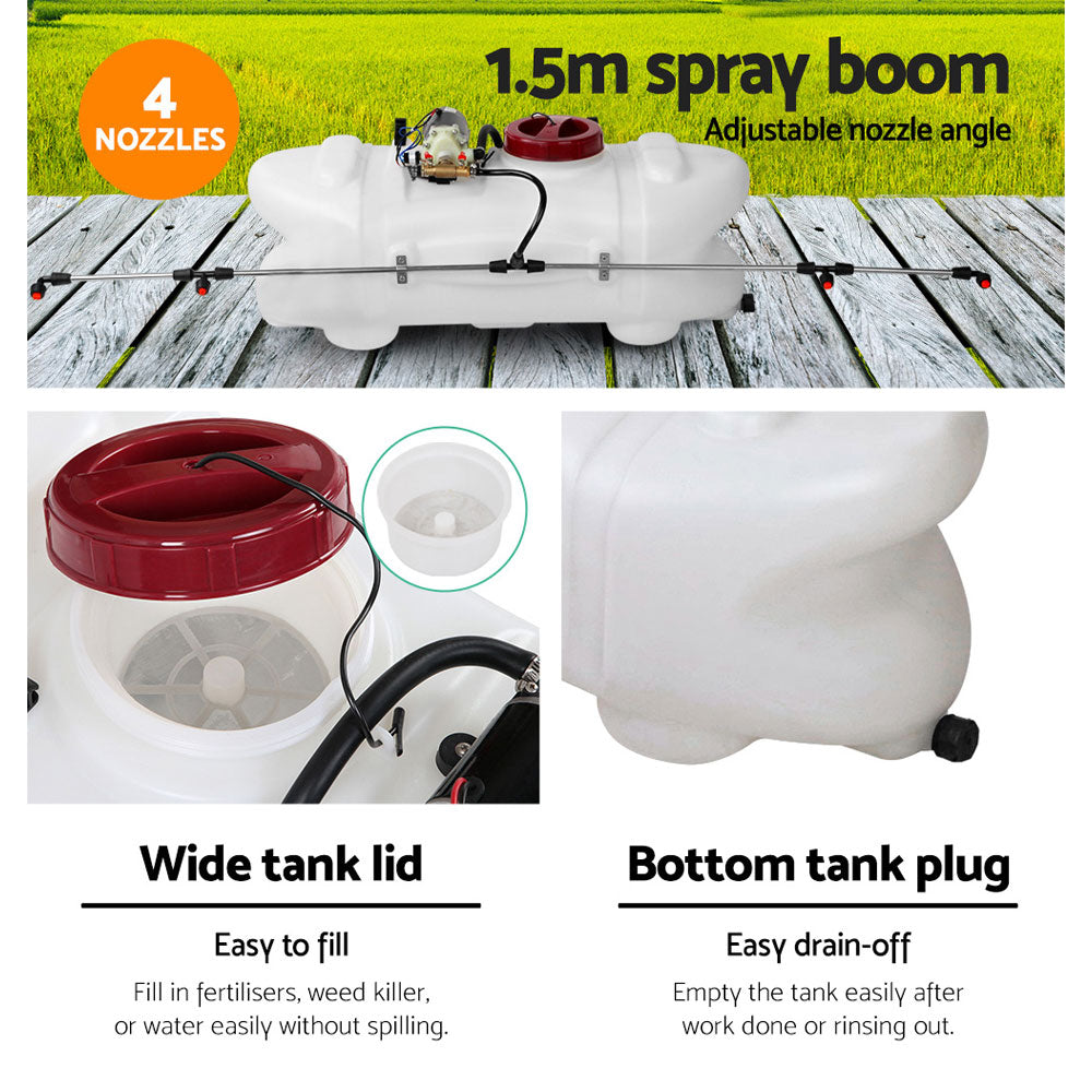 Giantz 60L Garden Weed Sprayer 1.5M Boom ATV Mountable