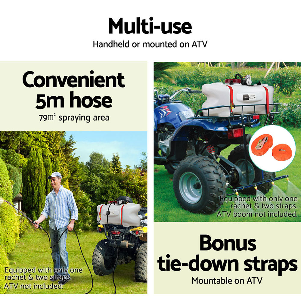 Giantz 60L Garden Weed Sprayer 1.5M Boom ATV Mountable