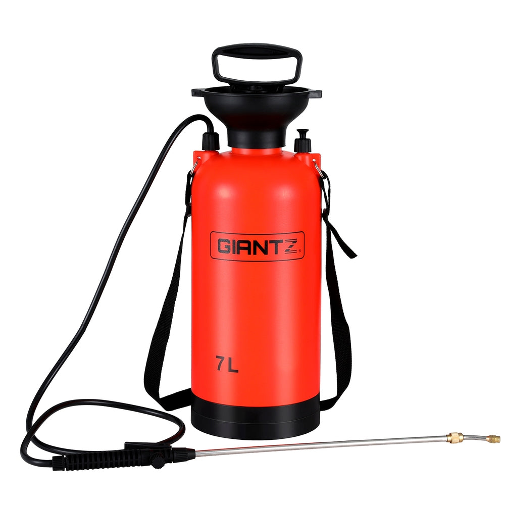 Giantz 7L Garden Pressure Sprayer Orange/Black