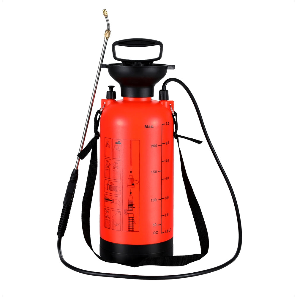 Giantz 7L Garden Pressure Sprayer Orange/Black