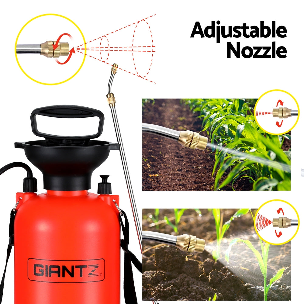 Giantz 7L Garden Pressure Sprayer Orange/Black